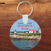 Ram Island Lighthouse, Maine Schlüsselanhänger (Vorderseite)
