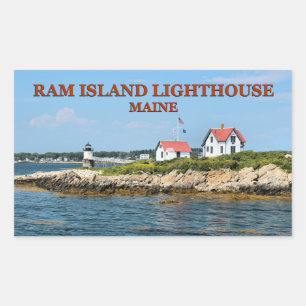 Ram Island Lighthouse, Maine Stickers