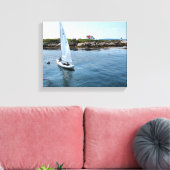 Ram Island Lighthouse, Maine Wrapped Canvas Print Leinwanddruck (Insitu (Wohnzimmer))