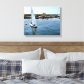 Ram Island Lighthouse, Maine Wrapped Canvas Print Leinwanddruck (Insitu (Schlafzimmer))