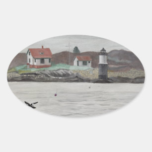 Ram Island Maine is translated to: Ram Island Main Ovaler Aufkleber