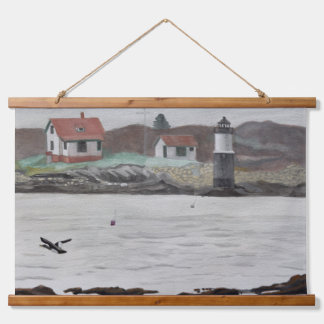 Ram Island Maine Wandteppich Mit Holzrahmen