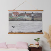 Ram Island Maine Wandteppich Mit Holzrahmen (Schlafzimmer)