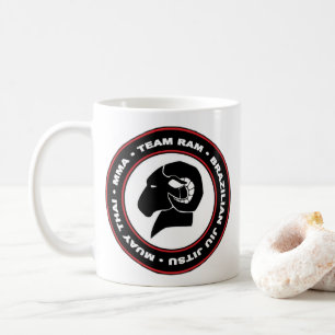 RAM Kaffee-Tassen-, Schwarzes und Roteslogo Kaffeetasse