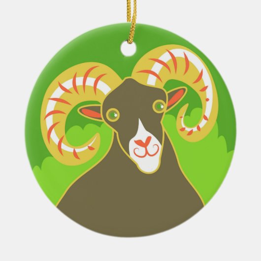 RAM KERAMIK ORNAMENT (Vorne)