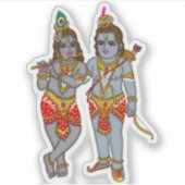 Ram & Krishna Aufkleber (Vorderseite)