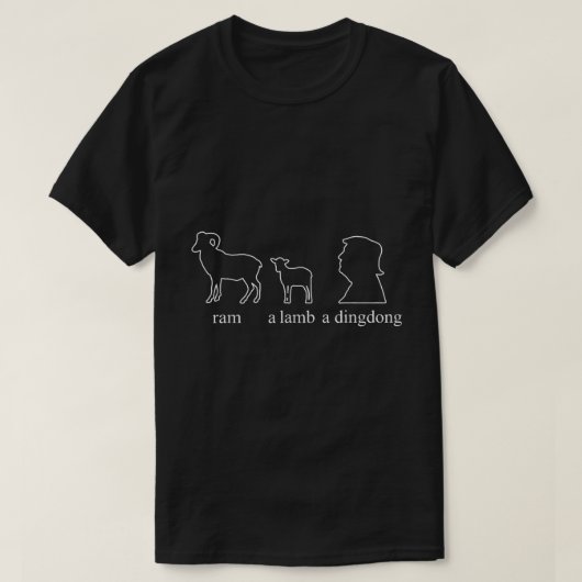 Ram Lamb Dingdong Funny Meme T-Shirt (Design vorne)