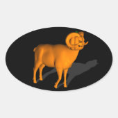 Ram Ovaler Aufkleber (Vorderseite)
