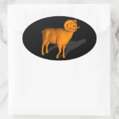 Ram Ovaler Aufkleber (Tasche)