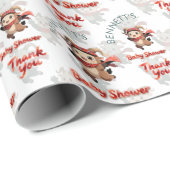 Ram Pattern Thank You Baby Shower Wrap Geschenkpapier (Rolleneckpunkt)