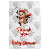 Ram Pattern Thank You White Gift Bag Mittlere Geschenktüte (Rückseite)