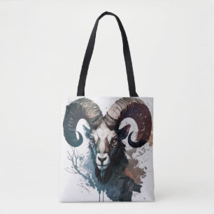 Ram Portrait Tiermalerei Kunst, Dichtung und Musik Tasche