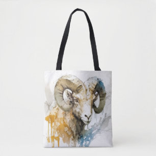 Ram Portrait Tiermalerei Kunst, Dichtung und Musik Tasche