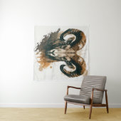 Ram Portrait Tiermalerei Kunst, Dichtung und Musik Wandteppich (Beispiel (Horizontal))
