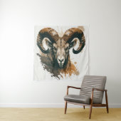 Ram Portrait Tiermalerei Kunst, Dichtung und Musik Wandteppich (Beispiel)