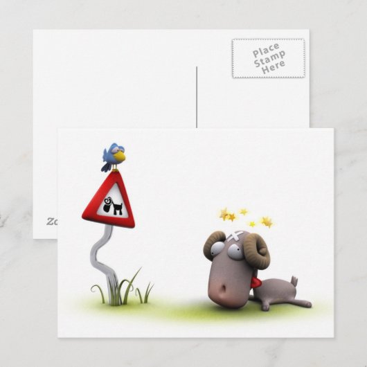 Ram Postkarte (Vorne/Hinten)