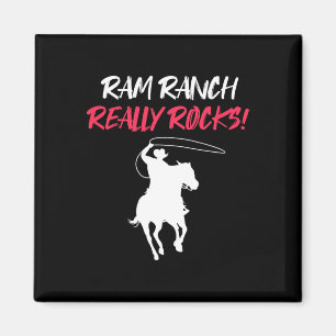 Ram Ranch Reale Rocks Reiten Cowb Magnet