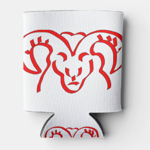 Ram Red Horns Animal Mammal Bull Domestic Herde Dosenkühler