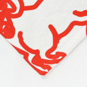 Ram Red Outline Pattern Fleecedecke (Ecke)