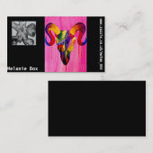 RAM-Schädel- und -geistentwurfs-Visitenkarten Visitenkarte (Vorne/Hinten)