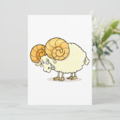 Ram Sheep Einladungen (Stehend Vorderseite)