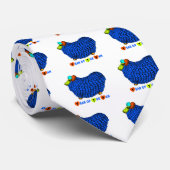 Ram Sheep Goat Lunar Year in Blue Krawatte (Gerollt)