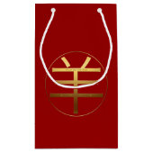 Ram Sheep oder Goat Year geprägt Symbol Gift Bag Kleine Geschenktüte (Rückseite)