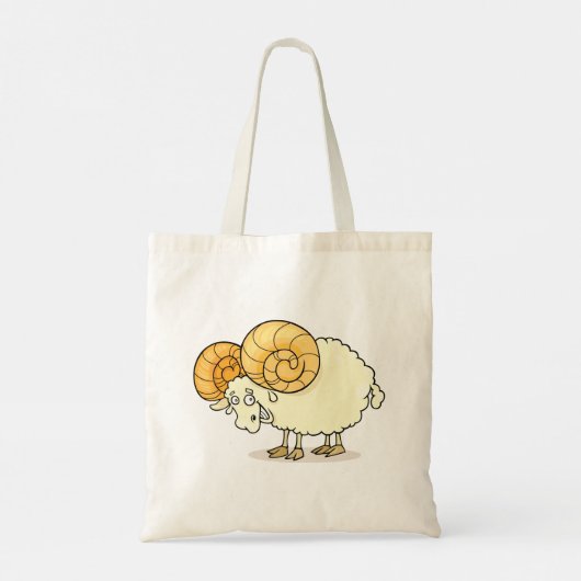 Ram Sheep Tote Bag Tragetasche (Rückseite)