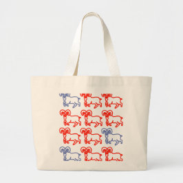 Ram Sign Pattern Carry Bag Jumbo Stoffbeutel