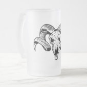 RAM-SKULL MATTGLAS BIERGLAS (Vorderseite Links)