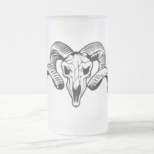 RAM-SKULL MATTGLAS BIERGLAS (Mittel)