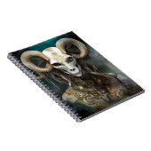 Ram Skull Surreal Fantasy Art Notizblock (Rechte Seite)