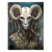 Ram Skull Surreal Fantasy Art Notizblock (Vorderseite)
