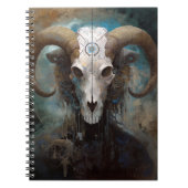 Ram Skull Surreal Fantasy Art Notizblock (Vorderseite)