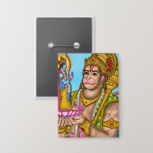 Ram und Hanuman Knopf Button (Vorderseite/Rückseite)
