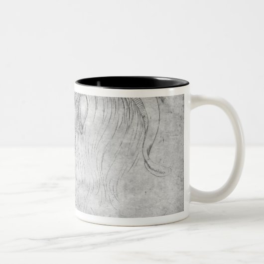 RAM und Kopf eines RAMs Zweifarbige Tasse (Rechts)
