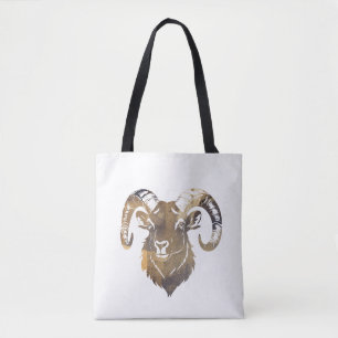 Ram Wildlife Nature Illustration Silhouette Style Tasche