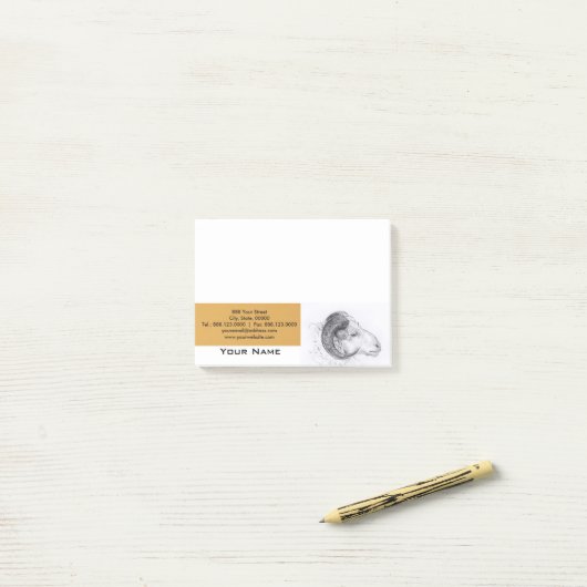 Ram Year - Chinesisches Zeichen für Astrologie Post-it Klebezettel (Auf Schreibtisch)