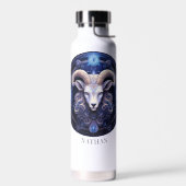 Ram Zodiac Symbol Celestial Galaxy Fantasy Aries Trinkflasche (Links)
