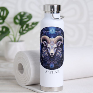 Ram Zodiac Symbol Celestial Galaxy Fantasy Aries Trinkflasche