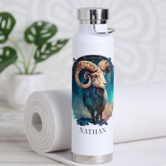 Ram Zodiac Symbol Celestis Fantasy Galaxy Aries Trinkflasche