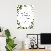 Rama de oliva moderna salve la fecha poster (Heimbüro)