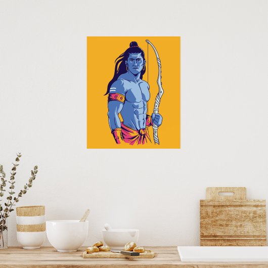 Rama Hindu Deity Poster (Küche)