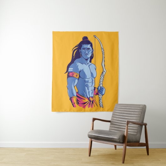 Rama Hindu Deity Wandteppich (Beispiel)