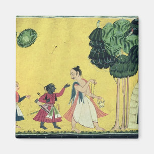 Rama und Lakshmana begleitet von Visvamitra Magnet