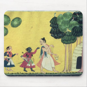 Rama und Lakshmana begleitet von Visvamitra Mousepad