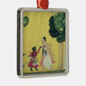 Rama und Lakshmana begleitet von Visvamitra Ornament Aus Metall (Rechts)