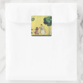 Rama und Lakshmana in Begleitung von Visvamitra Quadratischer Aufkleber (Tasche)