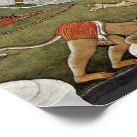 Rama und Sata im Wald von Indischer Maler von Poster (Ecke)