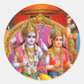 RAMA UND SITA RUNDER AUFKLEBER (Vorderseite)